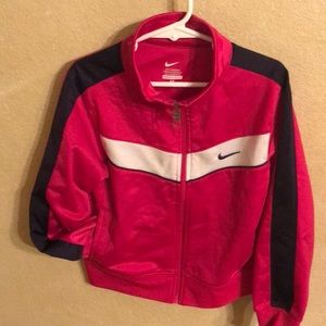 NIKE Girls 6X HOT PINK track jacket!  Great condition, zip up with pockets